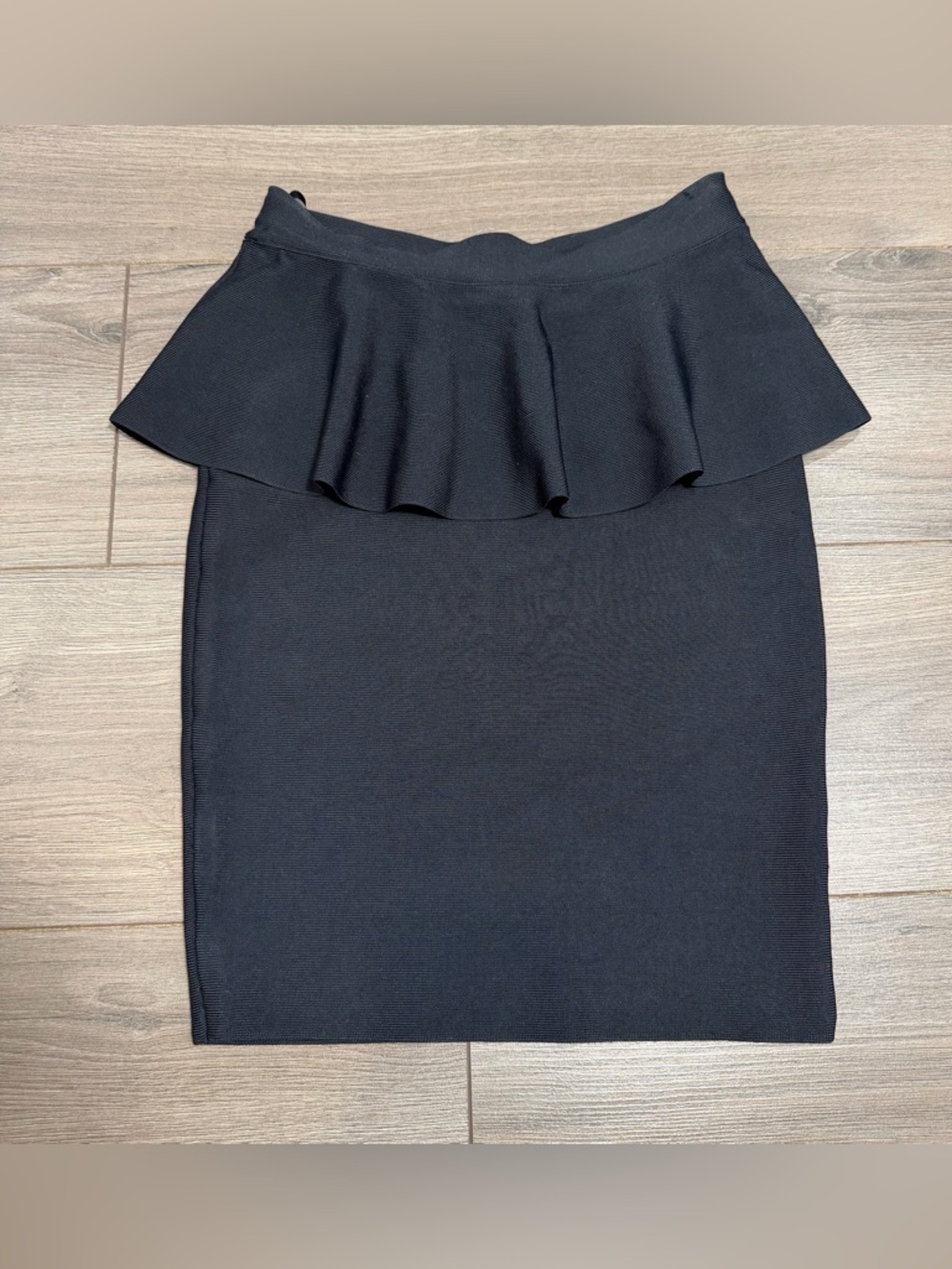 BCBGMaxAzria Black Peplum Pencil Skirt